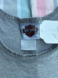 Y2K Gray Harley Davidson Distressed lorado Hog Biker Tank Top T-Shirt - Medium