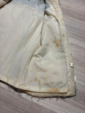Vintage 50s Cameron Cream Mohair / Wool Zip Up Sweater Jacket - Small