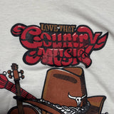 Vintage 90s Love That Country Music White T-Shirt - Small