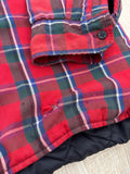 Vintage 80s/90s Red Colman Plaid Flannel Quilt-Lined Jacket / Shacket - XL/XXL