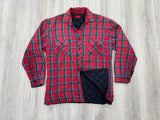 Vintage 80s/90s Red Colman Plaid Flannel Quilt-Lined Jacket / Shacket - XL/XXL