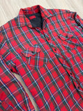 Vintage 80s/90s Red Colman Plaid Flannel Quilt-Lined Jacket / Shacket - XL/XXL