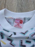 Vintage 80s Confetti White Crew Neck Sweatshirt - XS/S