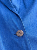 Vintage 90s Denim Duster Coat – Embroidered Cactus Western Jacket
