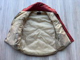 Vintage 70s Burnt Orange Supreme Puffer Vest with Brown Western Yoke - Medium