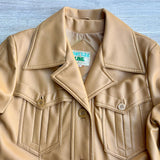 Vintage 70s Vinyl Butterscotch Trench Coat by Bottom Line - Small