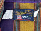 Vintage 90s Panhandle Slim Mardi Gras Short Sleeve Pearl Snap Western Shirt - Large