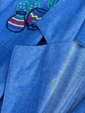 Vintage 90s Denim Duster Coat – Embroidered Cactus Western Jacket