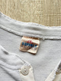 Vintage 90s White Thermal “I like big bucks” Henley/ Buffalo Shirts - Small