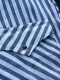 Vintage 70s Kenny Rogers Karman Western Pearl Snap Shirt – Striped Black Yoke - Large