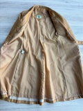 Vintage 70s Vinyl Butterscotch Trench Coat by Bottom Line - Small