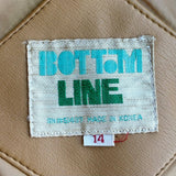 Vintage 70s Vinyl Butterscotch Trench Coat by Bottom Line - Small