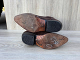 Women's Size 8.5 Pistolero Chocolate Brown Brushed Suede Leather Cowboy Boots