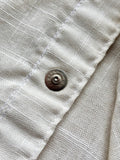 Vintage 60s Miller Cream Linen Western Shirt with Embroidery & Smile Pockets - Pearlsnap