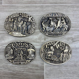 Vintage 80s East Meets West Locamotive - Taming of the West Collectors Brass Belt Buckle - Made in USA