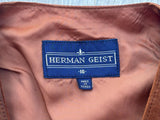 Vintage 90s Herman Geist Brown Suede Leather Paisley / Floral Embroidered Western Vest (Sm/XS)