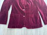 70's/80's Investments 100% Cotton Burgundy Women's Blazer - S/M