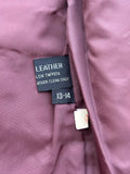 70's Women's Fox Moor Leather Burgundy Blazer - XS/S