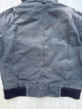 Vintage 90s/Y2K Key Imperial Faded Black Thrashed & Distressed Hooded Work Jacket (Men's L/XL)