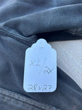 Vintage 90s/Y2K Key Imperial Faded Black Thrashed & Distressed Hooded Work Jacket (Men's L/XL)