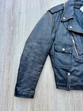 1970's Vintage AMF Harley Davidson Black Leather Women's Riding Jacket - XS/S