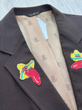 90's Hand Applique Southwestern Women's Blazer - L/XL