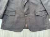 Vintage 70s H-Bar-C Brown Western Suit Jacket / Blazer - L/XL