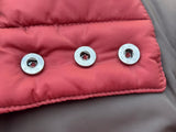 Vintage 70s Burnt Orange Supreme Puffer Vest with Brown Western Yoke - Medium