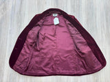 70's/80's Investments 100% Cotton Burgundy Women's Blazer - S/M
