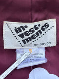 70's/80's Investments 100% Cotton Burgundy Women's Blazer - S/M
