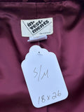 70's/80's Investments 100% Cotton Burgundy Women's Blazer - S/M