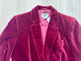 70's/80's Investments 100% Cotton Burgundy Women's Blazer - S/M