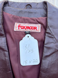 70's Women's Fox Moor Leather Burgundy Blazer - XS/S