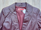 70's Women's Fox Moor Leather Burgundy Blazer - XS/S