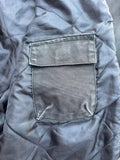Vintage 90s/Y2K Key Imperial Faded Black Thrashed & Distressed Hooded Work Jacket (Men's L/XL)