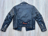 1970's Vintage AMF Harley Davidson Black Leather Women's Riding Jacket - XS/S