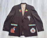 90's Hand Applique Southwestern Women's Blazer - L/XL