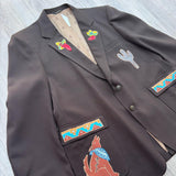 90's Hand Applique Southwestern Women's Blazer - L/XL
