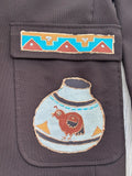 90's Hand Applique Southwestern Women's Blazer - L/XL