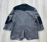 Vintage 80s Bar WS Western Blazer with Suede Yoke & Elbows - Large