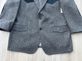 Vintage 80s Bar WS Western Blazer with Suede Yoke & Elbows - Large