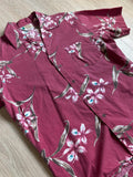Vintage 80s Waikiki Holiday - Faded Red Hawaiian Floral Button Up Shirt - Medium