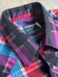 Vintage 80s Wrangler Bold Plaid Western Pearlsnap Shirt - Large