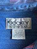 Vintage 90s Jockey Red/Blue Gingham Flannel Button Up Shirt - Large