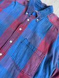Vintage 90s Jockey Red/Blue Gingham Flannel Button Up Shirt - Large