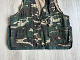 Vintage 80s Sports Afield Camo Hunting Vest with Game Bag - Large