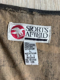 Vintage 80s Sports Afield Camo Hunting Vest with Game Bag - Large