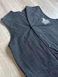 Vintage 90's Solid Black Cotton Billings Night Rodeo Vest - Sm/Med