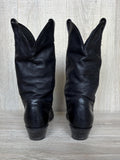 Womens Size 5.5 Vintage Laredo Black Leather Slouch Cowboy Boots - Made in USA