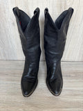 Womens Size 5.5 Vintage Laredo Black Leather Slouch Cowboy Boots - Made in USA